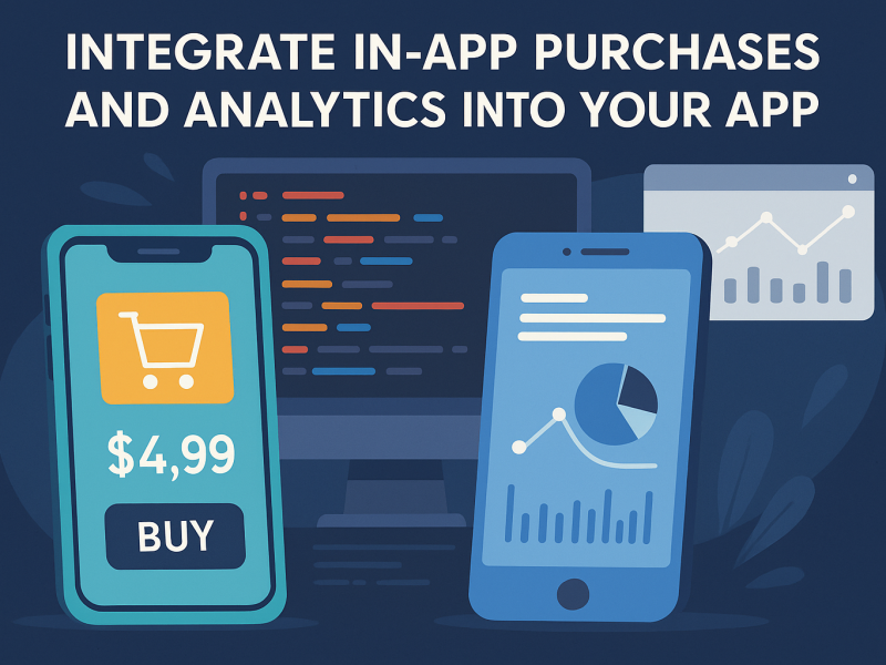 Integrate in-app purchases and analytics into your app